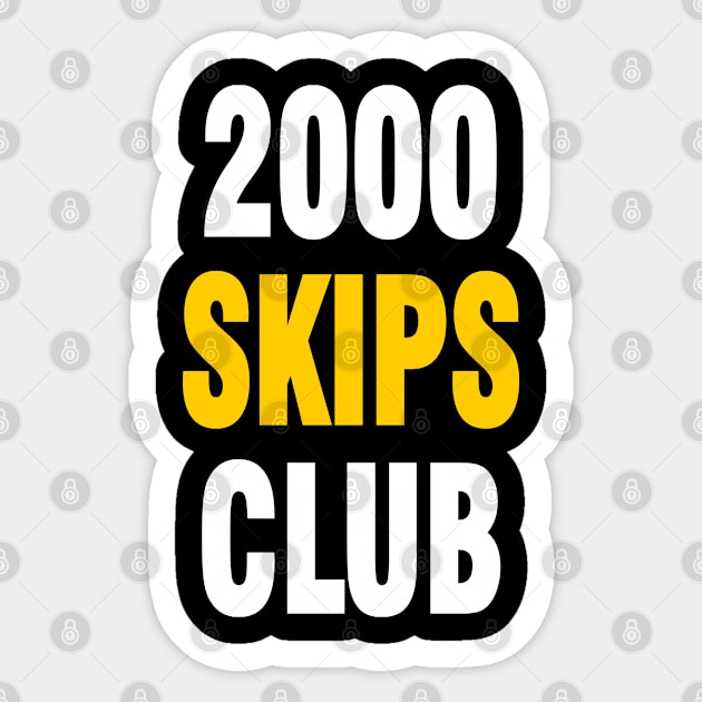 2000 skips club Sticker by Chandan